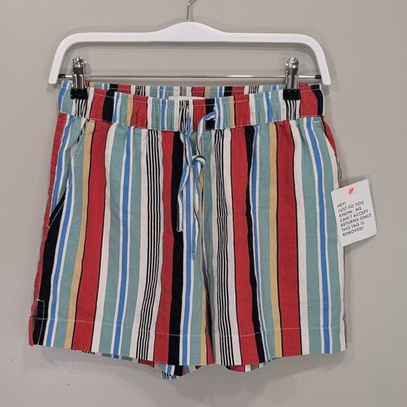 Topshop Pants - Topshop Shorts Bold Stripe City Park Coastal Beach Casual Sporty Chic - Size 6